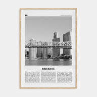 Brisbane Travel B&W No 2 Poster