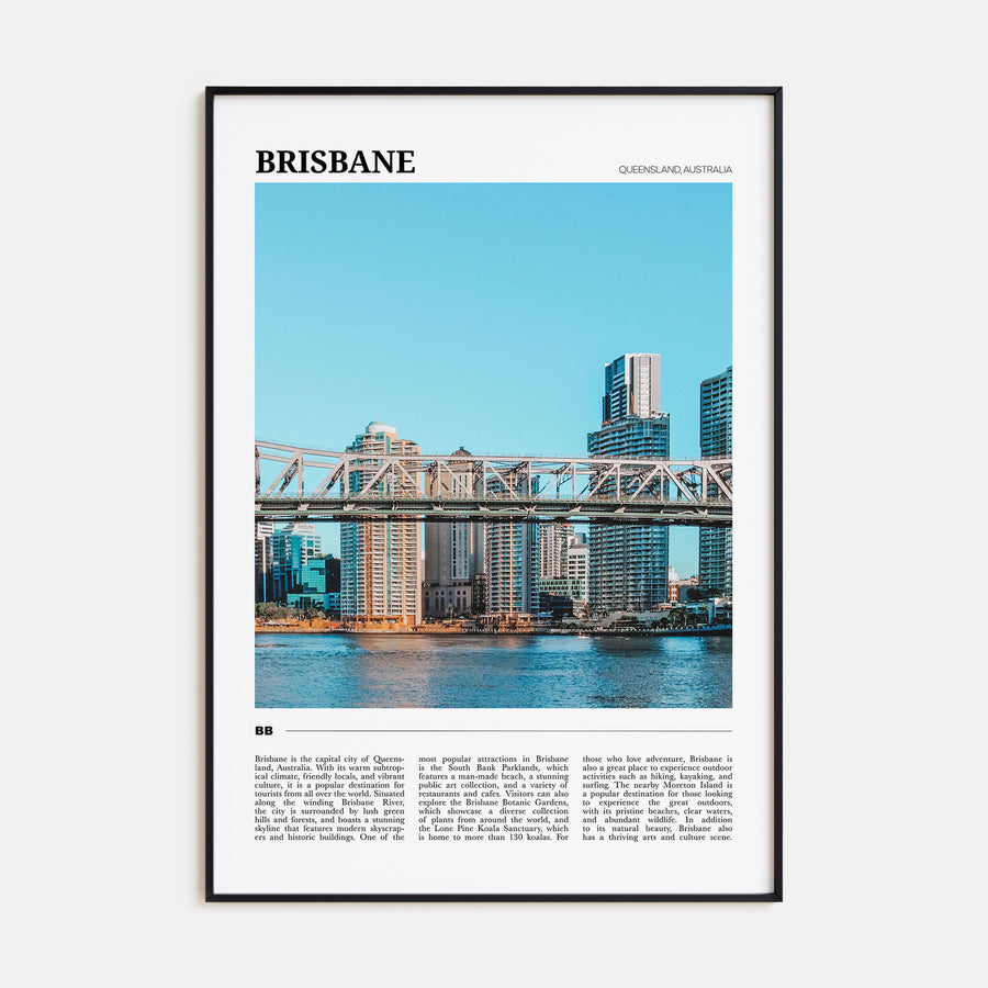 Brisbane Travel Color Poster