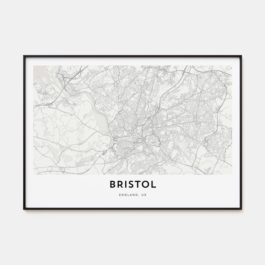 Bristol Map Landscape Poster