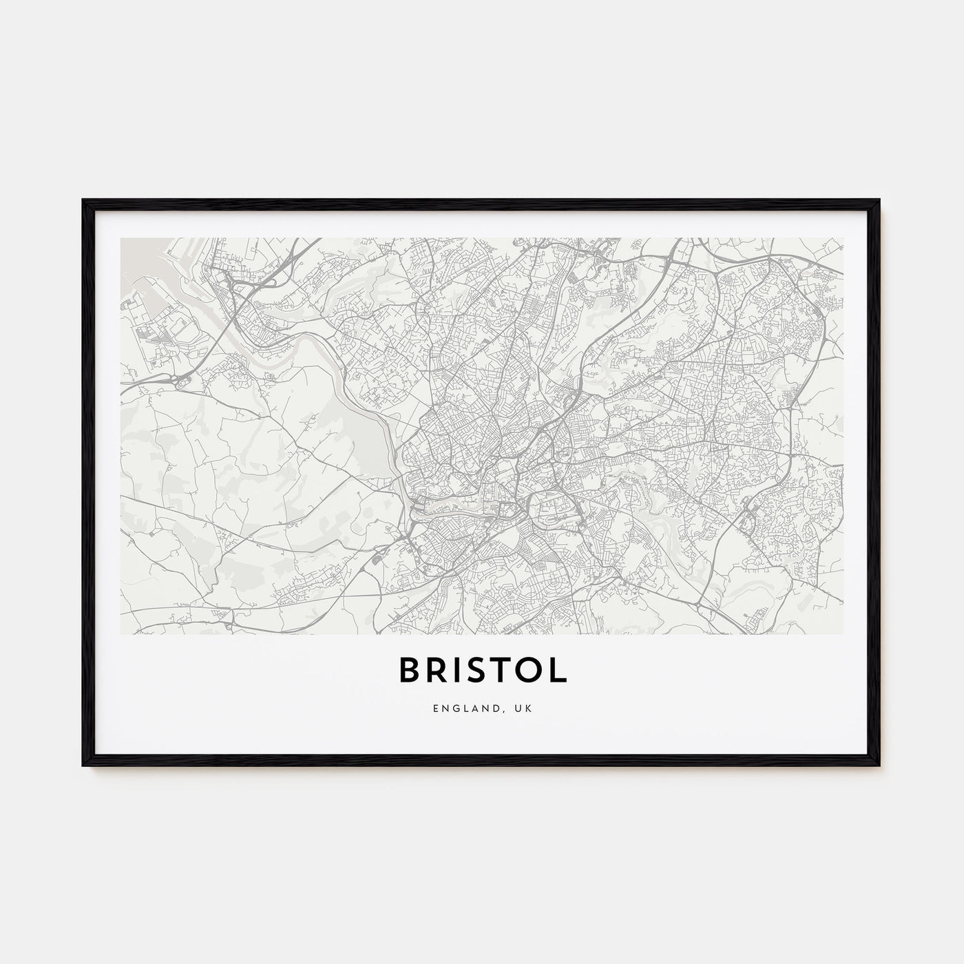 Bristol Map Landscape Poster