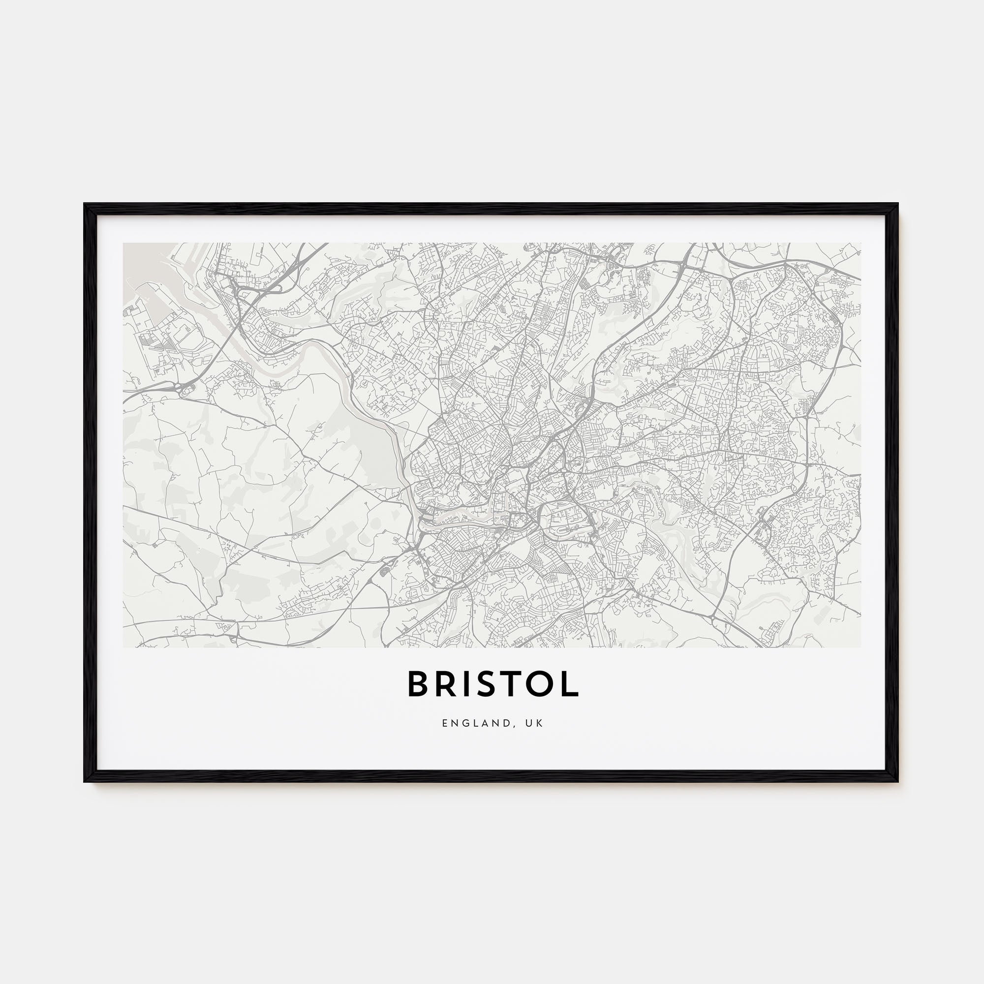 Bristol Map Landscape Poster
