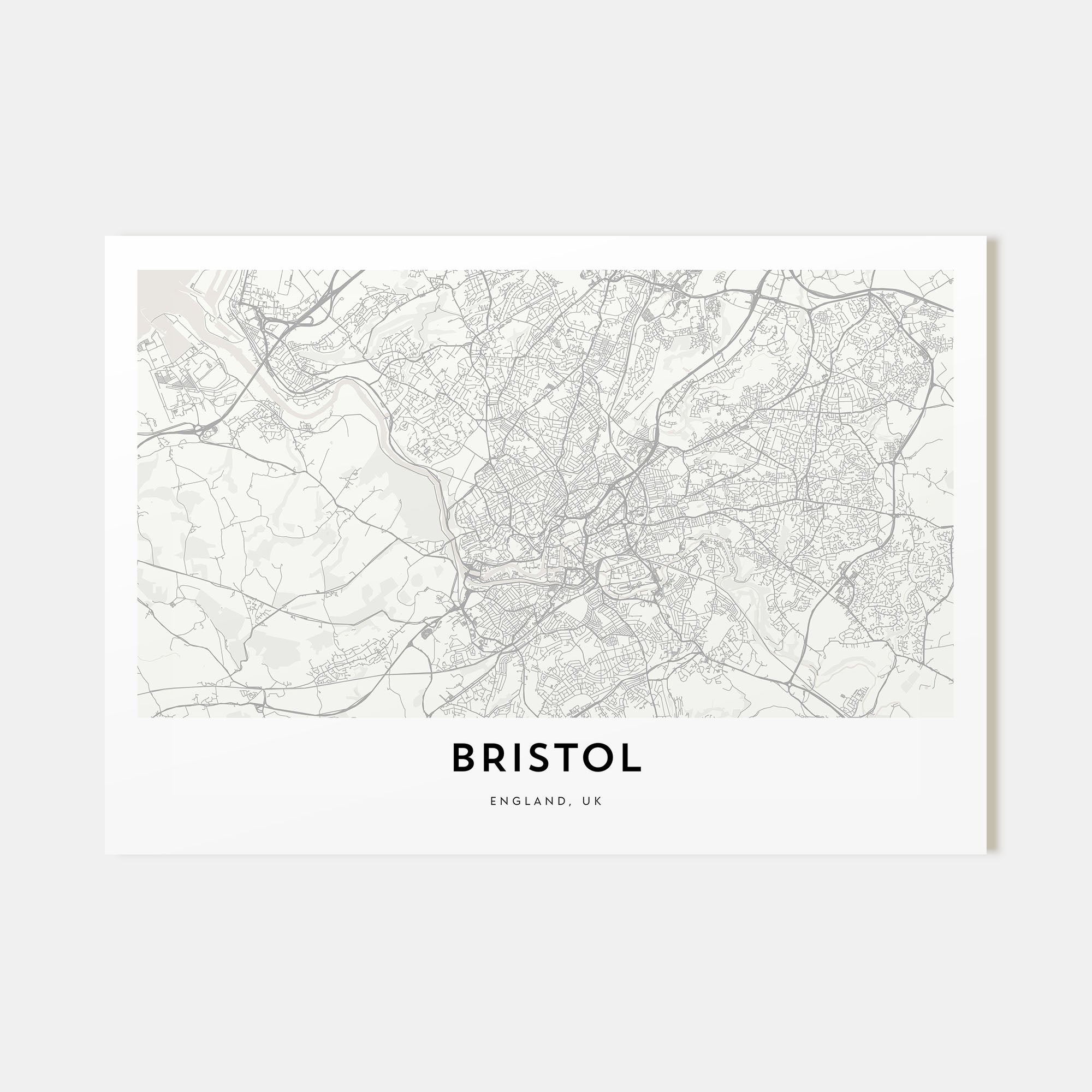 Bristol Map Landscape Poster
