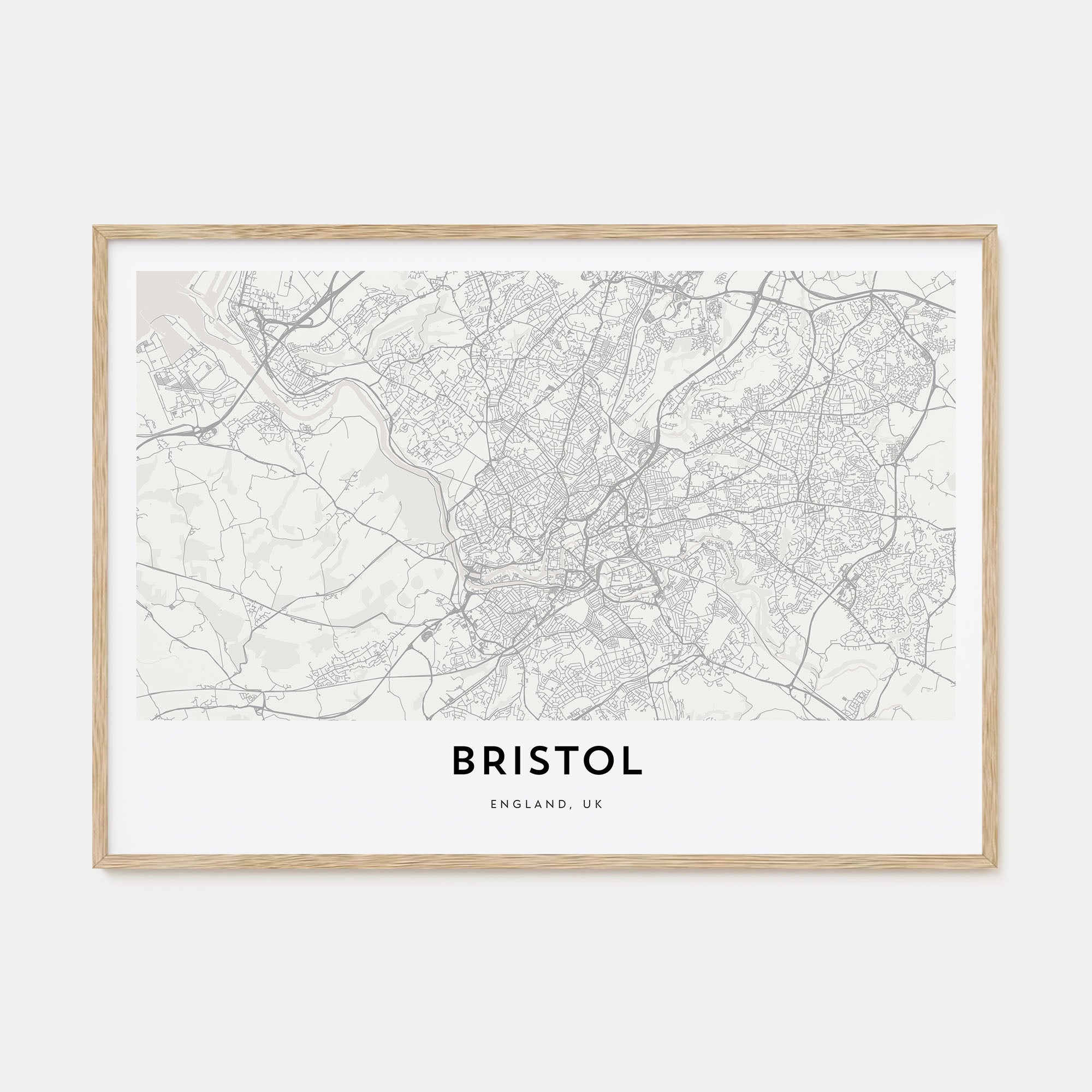 Bristol Map Landscape Poster