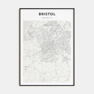 Bristol Map Portrait Poster