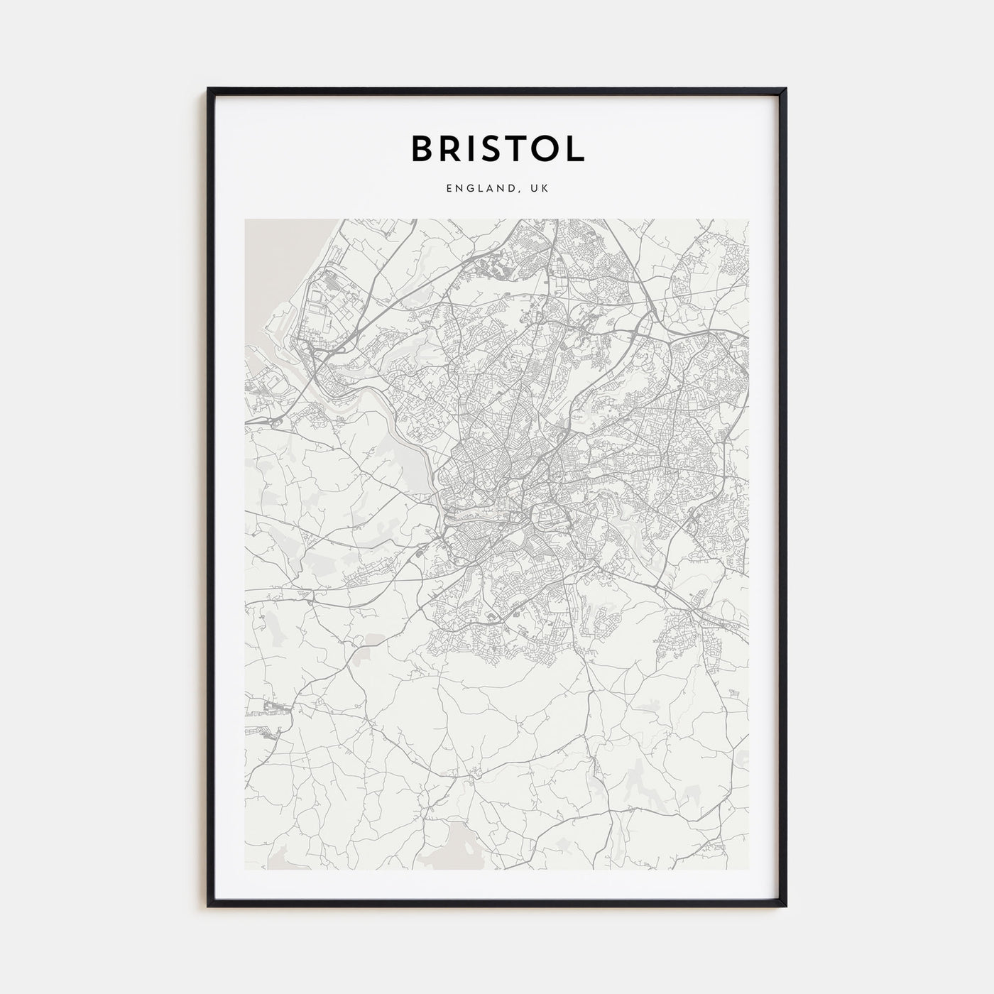 Bristol Map Portrait Poster
