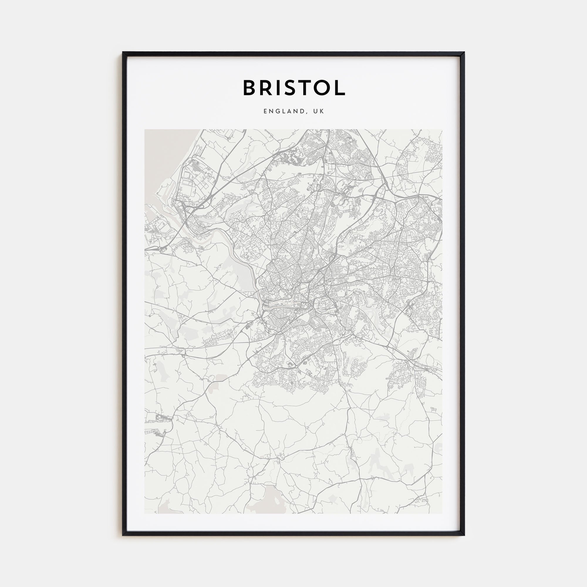 Bristol Map Portrait Poster