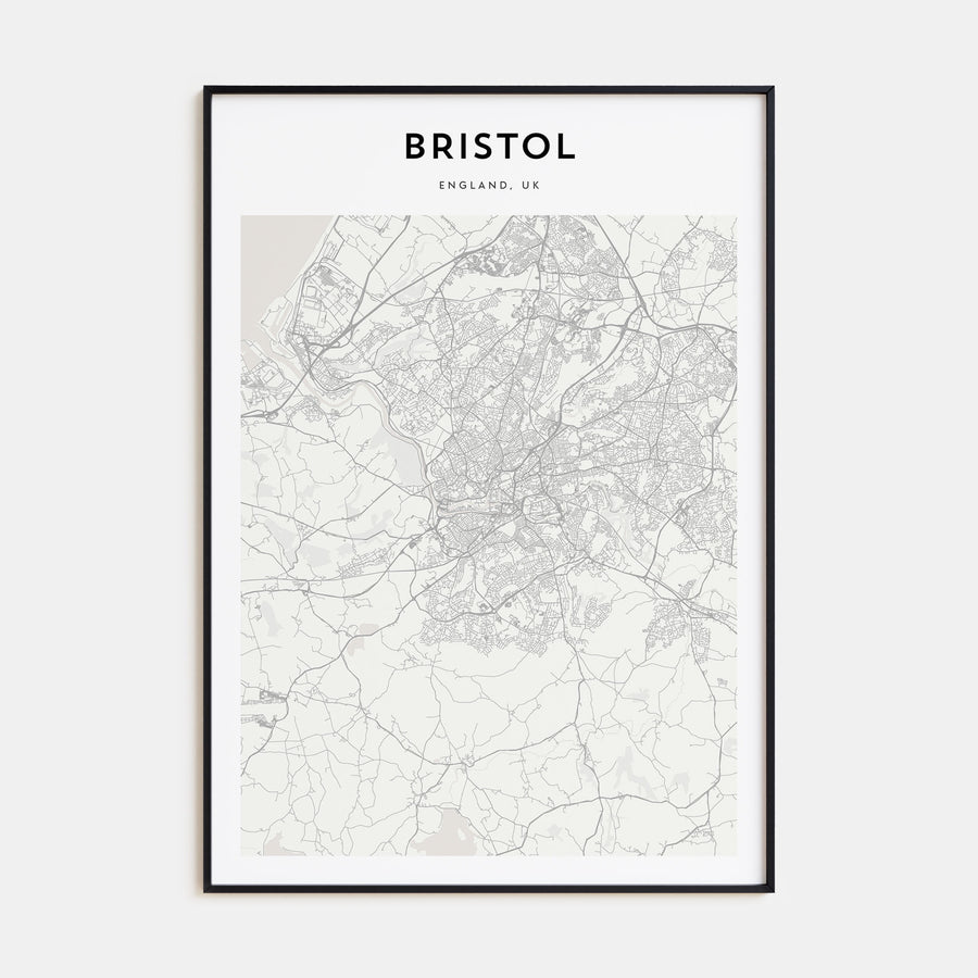 Bristol Map Portrait Poster