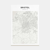 Bristol Map Portrait Poster