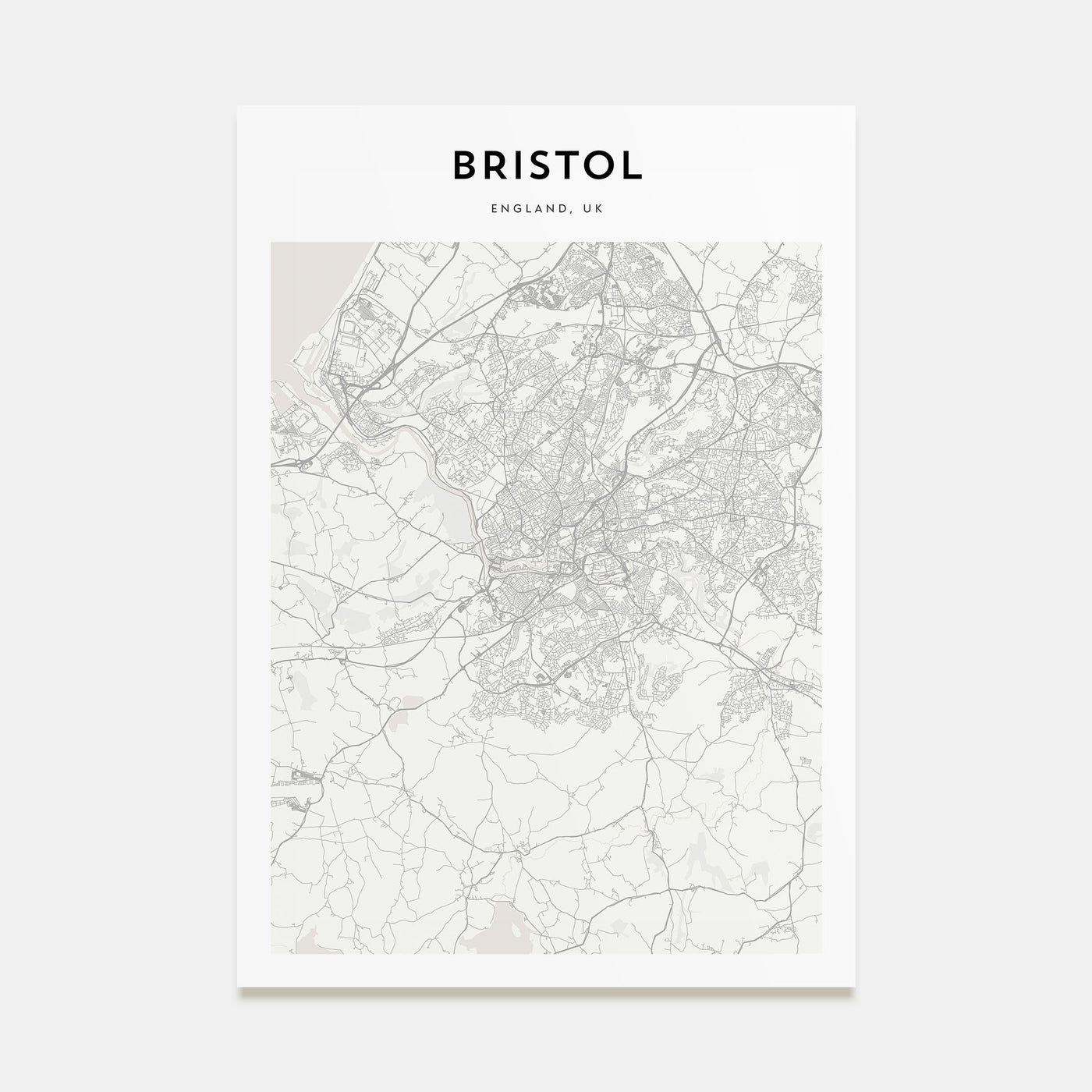 Bristol Map Portrait Poster
