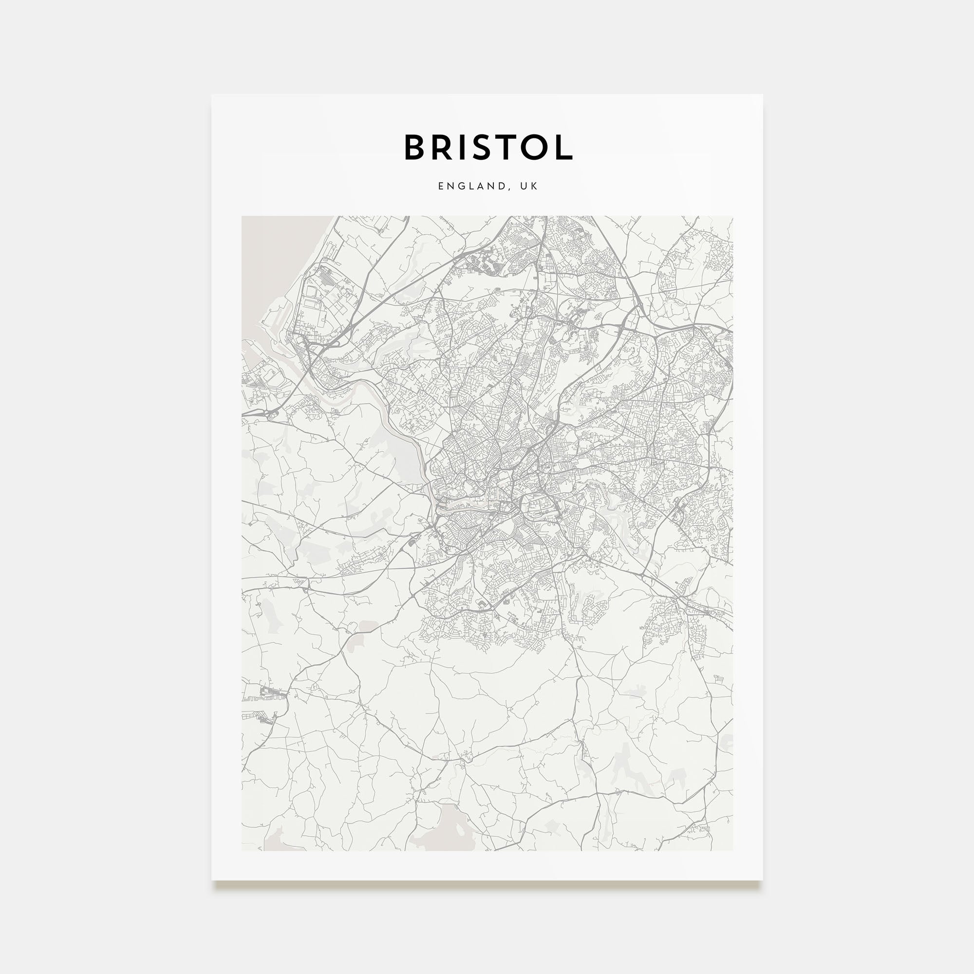 Bristol Map Portrait Poster