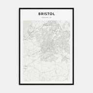 Bristol Map Portrait Poster