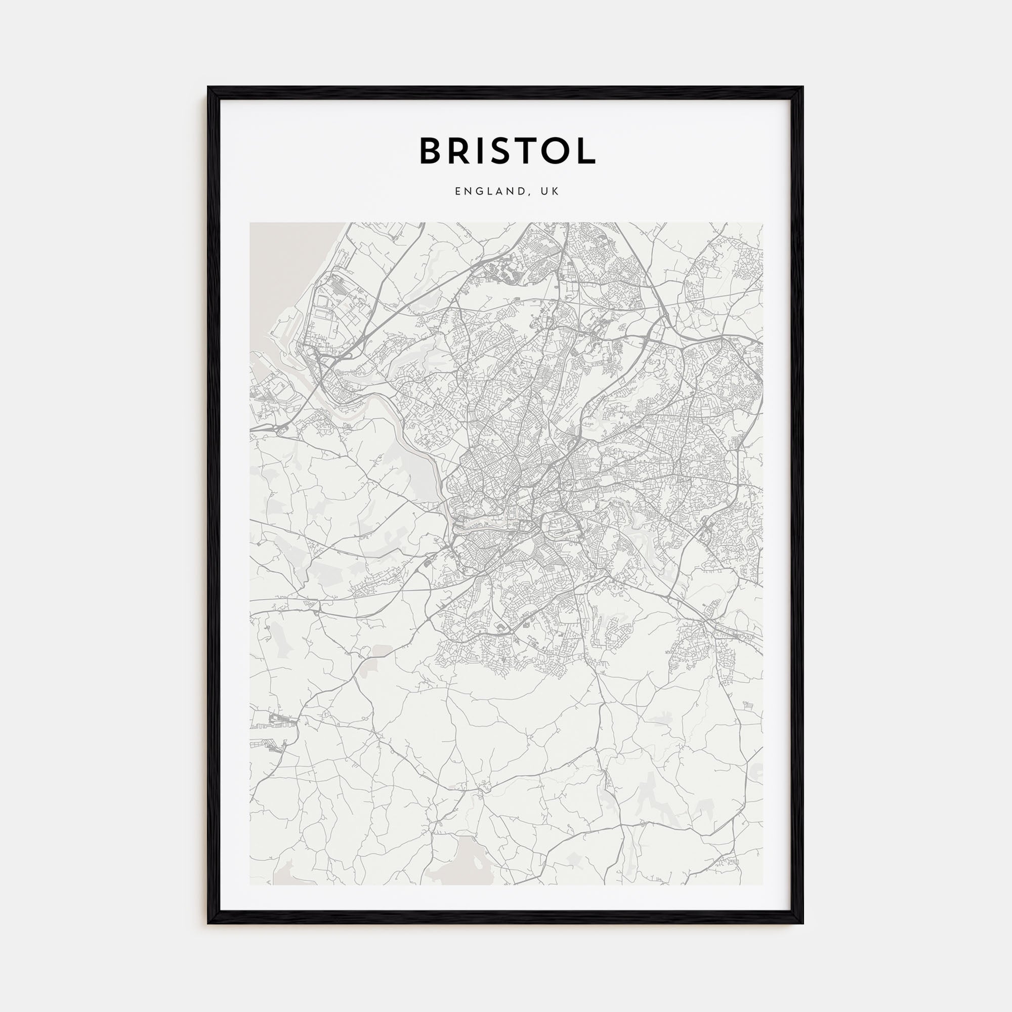 Bristol Map Portrait Poster