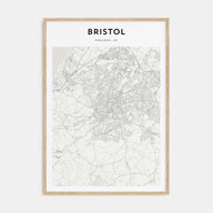 Bristol Map Portrait Poster