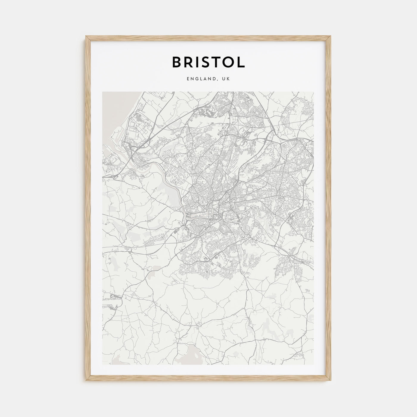 Bristol Map Portrait Poster
