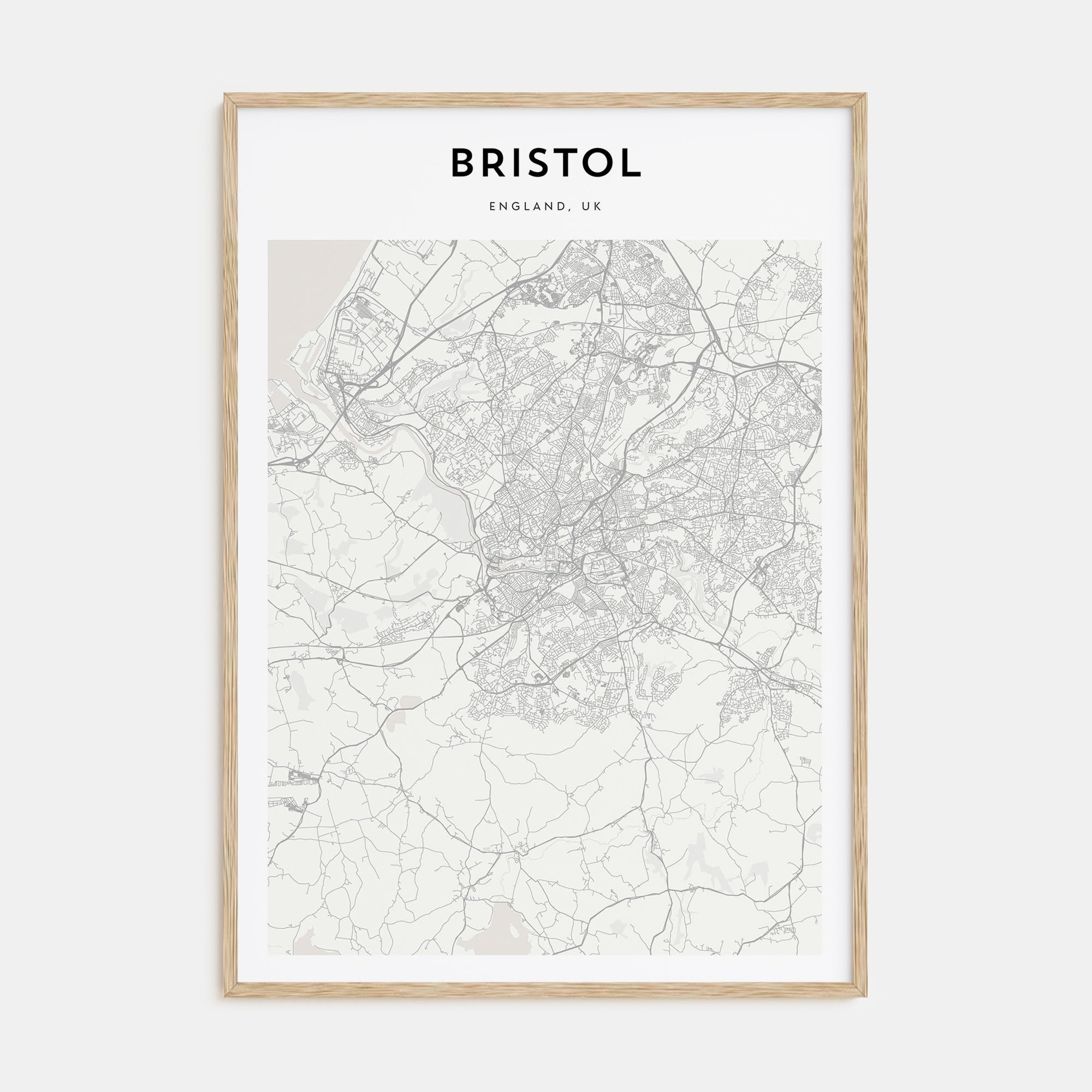 Bristol Map Portrait Poster