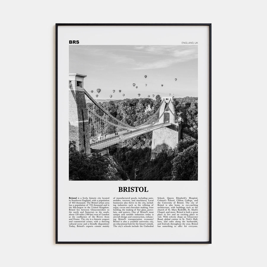 Bristol Travel B&W No 1 Poster