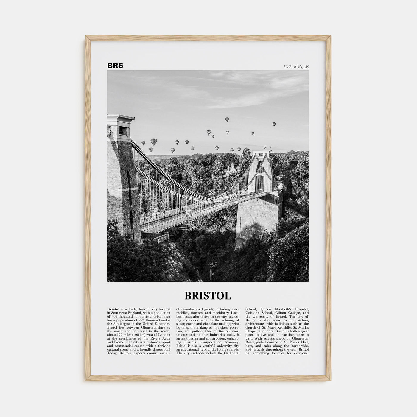 Bristol Travel B&W No 1 Poster
