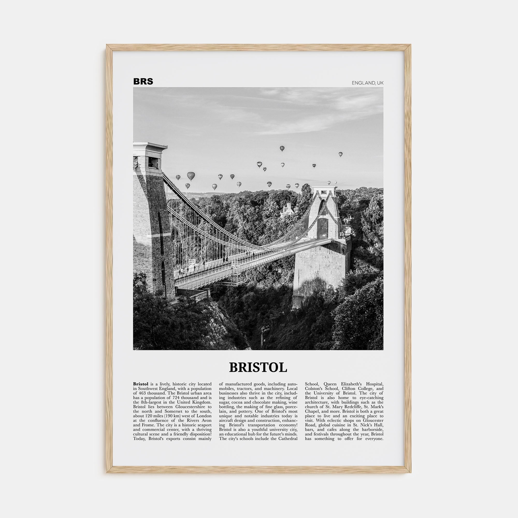 Bristol Travel B&W No 1 Poster