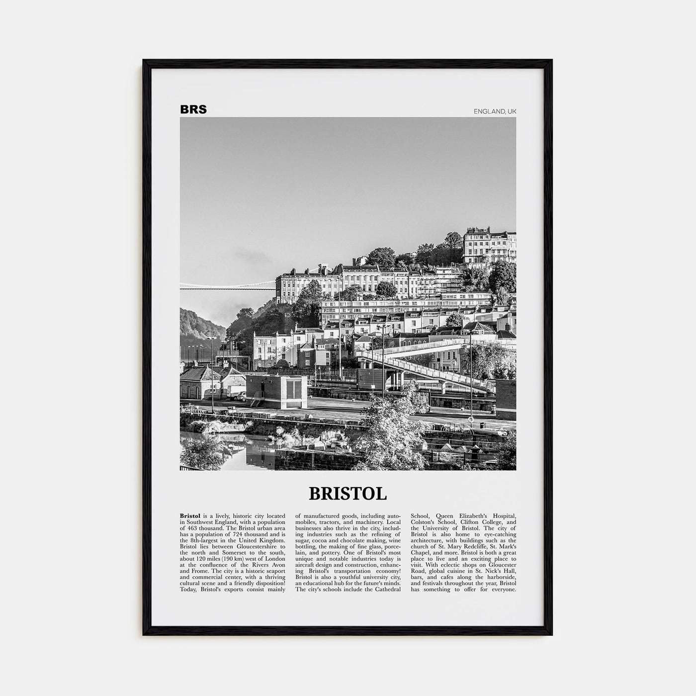 Bristol Travel B&W No 2 Poster