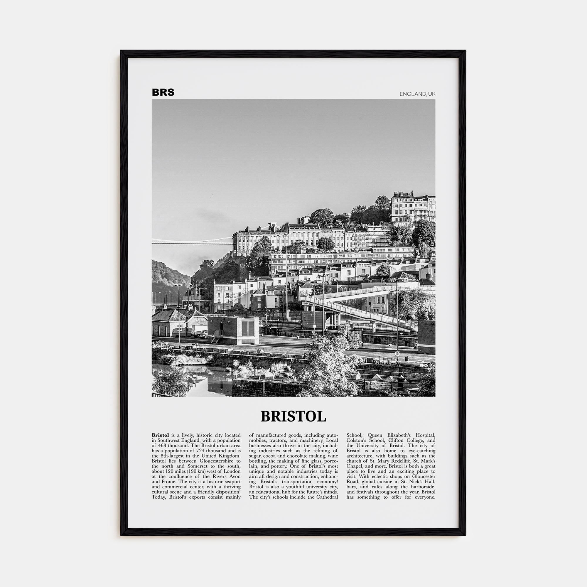 Bristol Travel B&W No 2 Poster