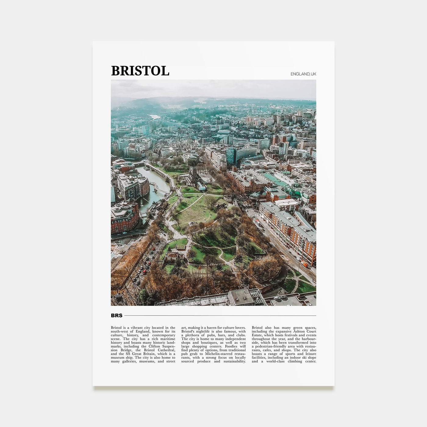 Bristol Travel Color Poster