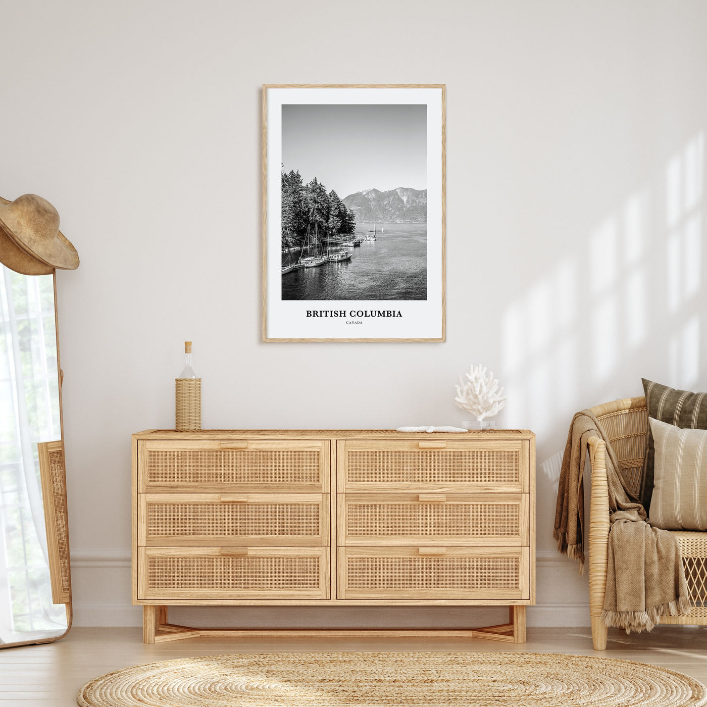 British Columbia Portrait B&W Poster