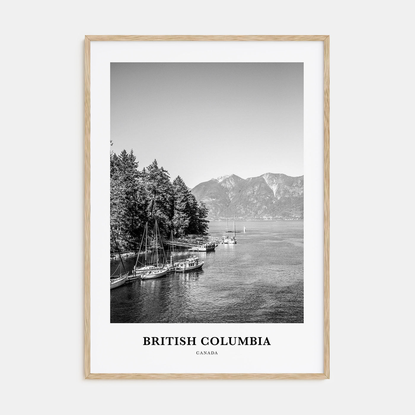 British Columbia Portrait B&W Poster