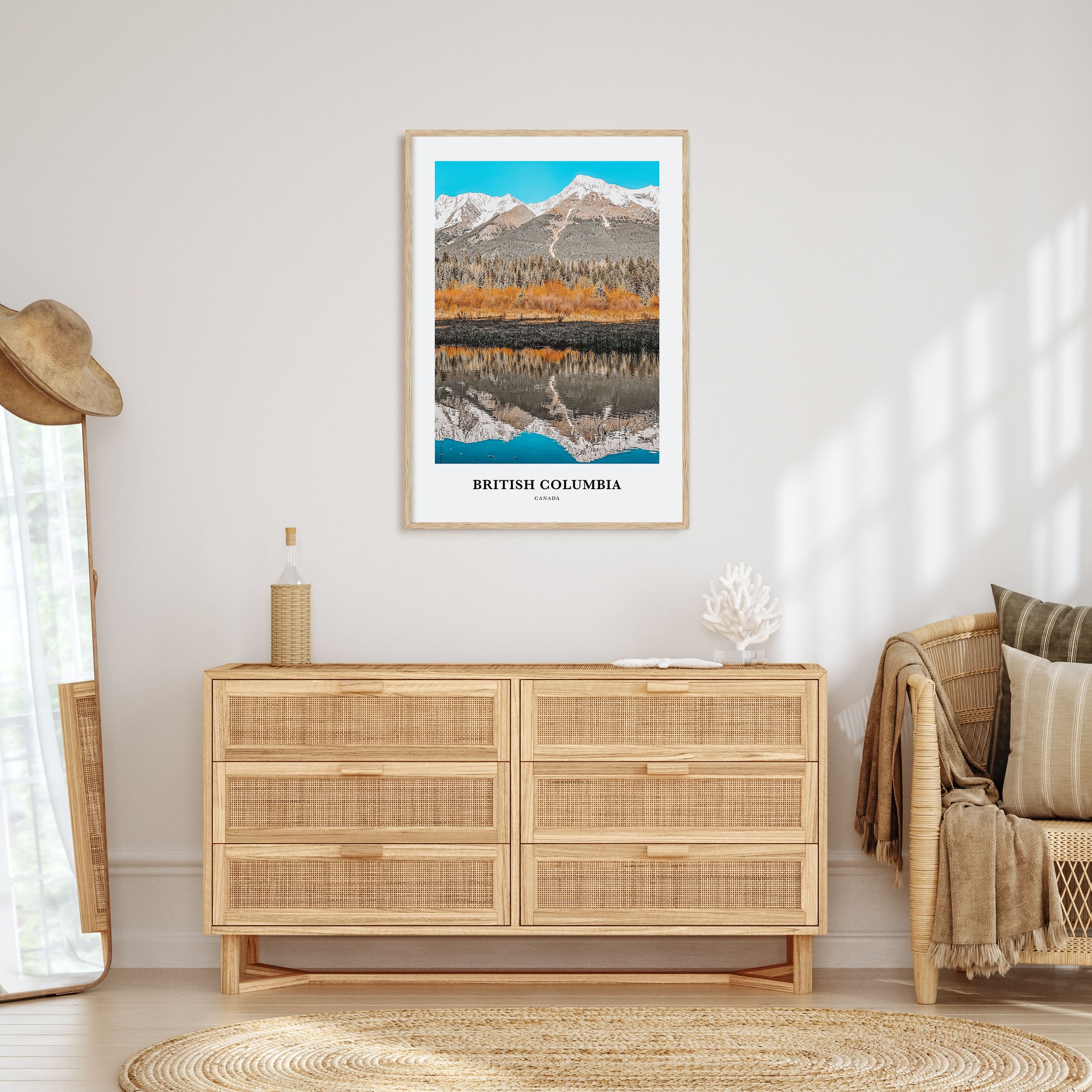 British Columbia Portrait Color Poster