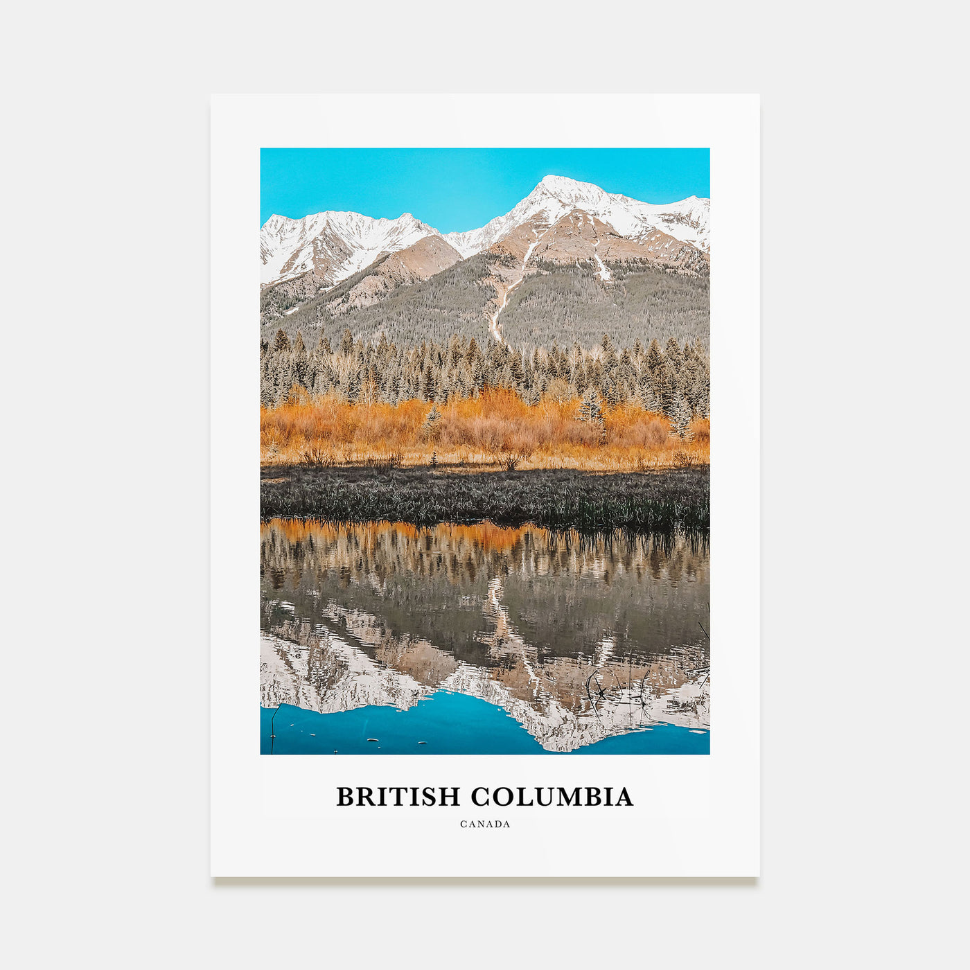 British Columbia Portrait Color Poster