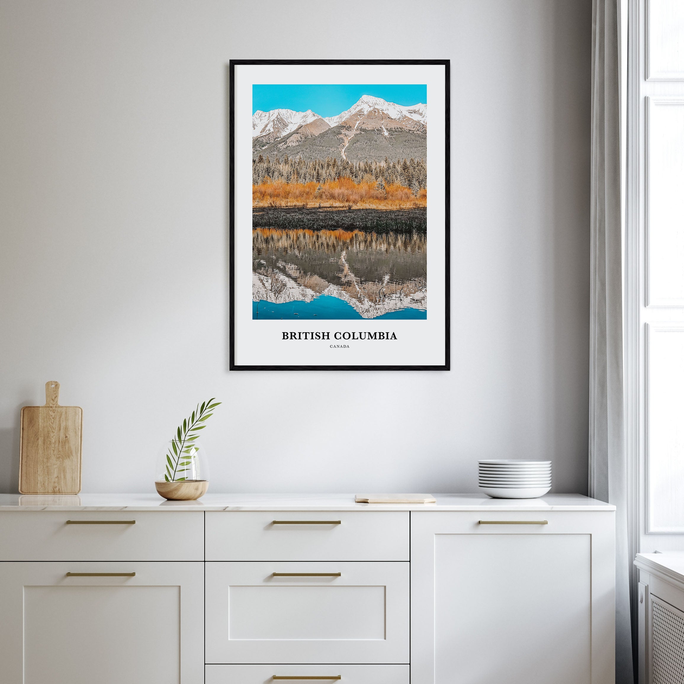 British Columbia Portrait Color Poster