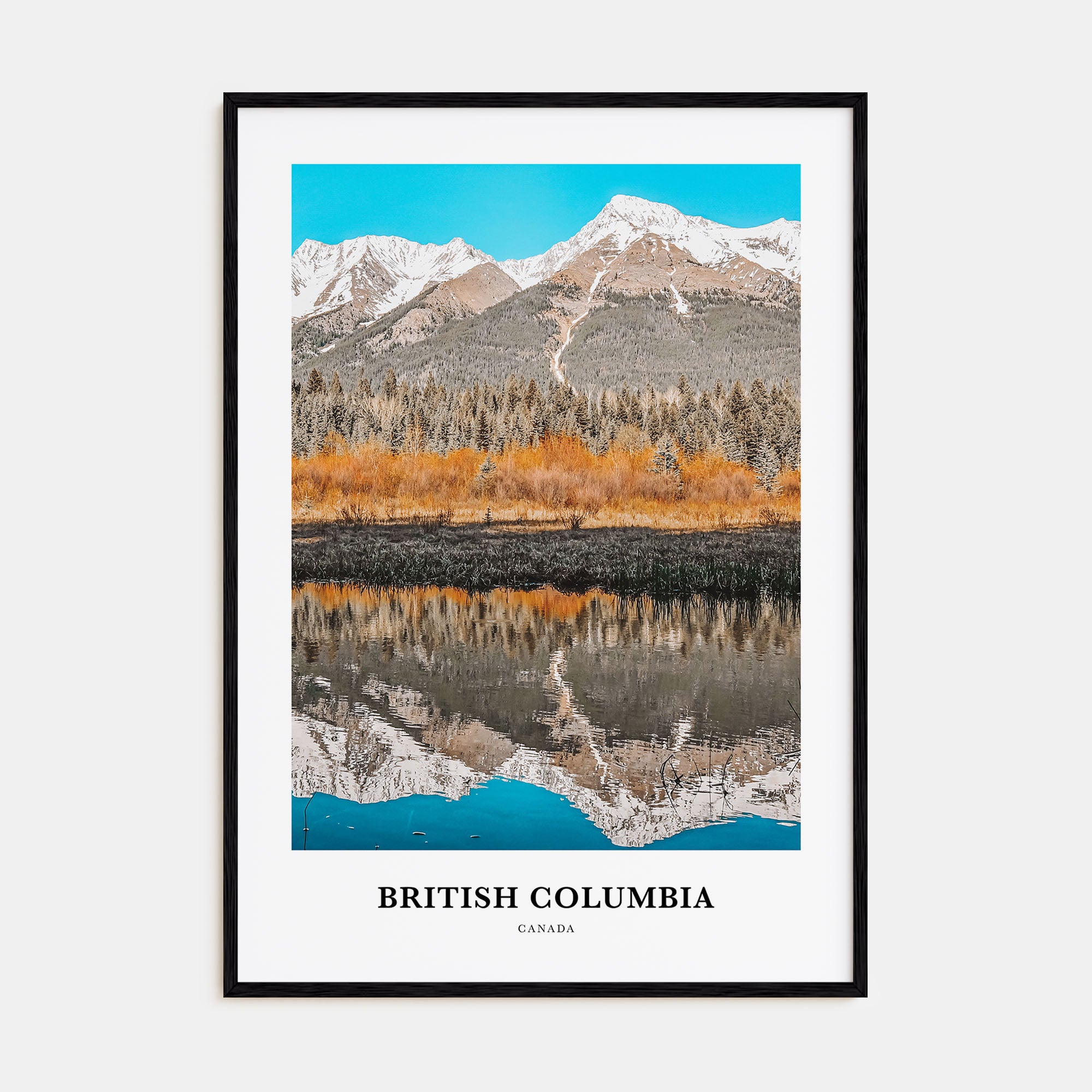 British Columbia Portrait Color Poster