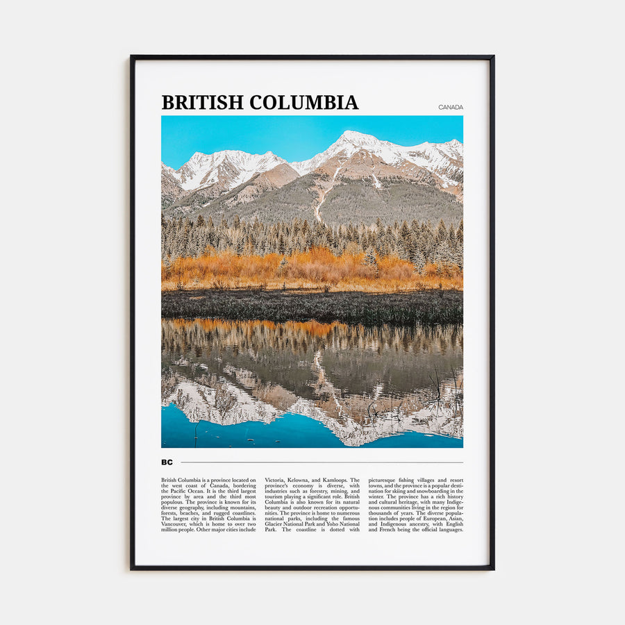 British Columbia Travel Color Poster