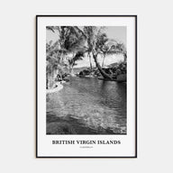 British Virgin Islands Portrait B&W Poster