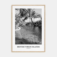 British Virgin Islands Portrait B&W Poster