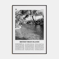 British Virgin Islands Travel B&W Poster