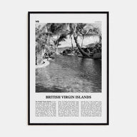 British Virgin Islands Travel B&W Poster