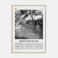 British Virgin Islands Travel B&W Poster