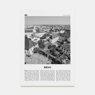 Brno Travel B&W Poster