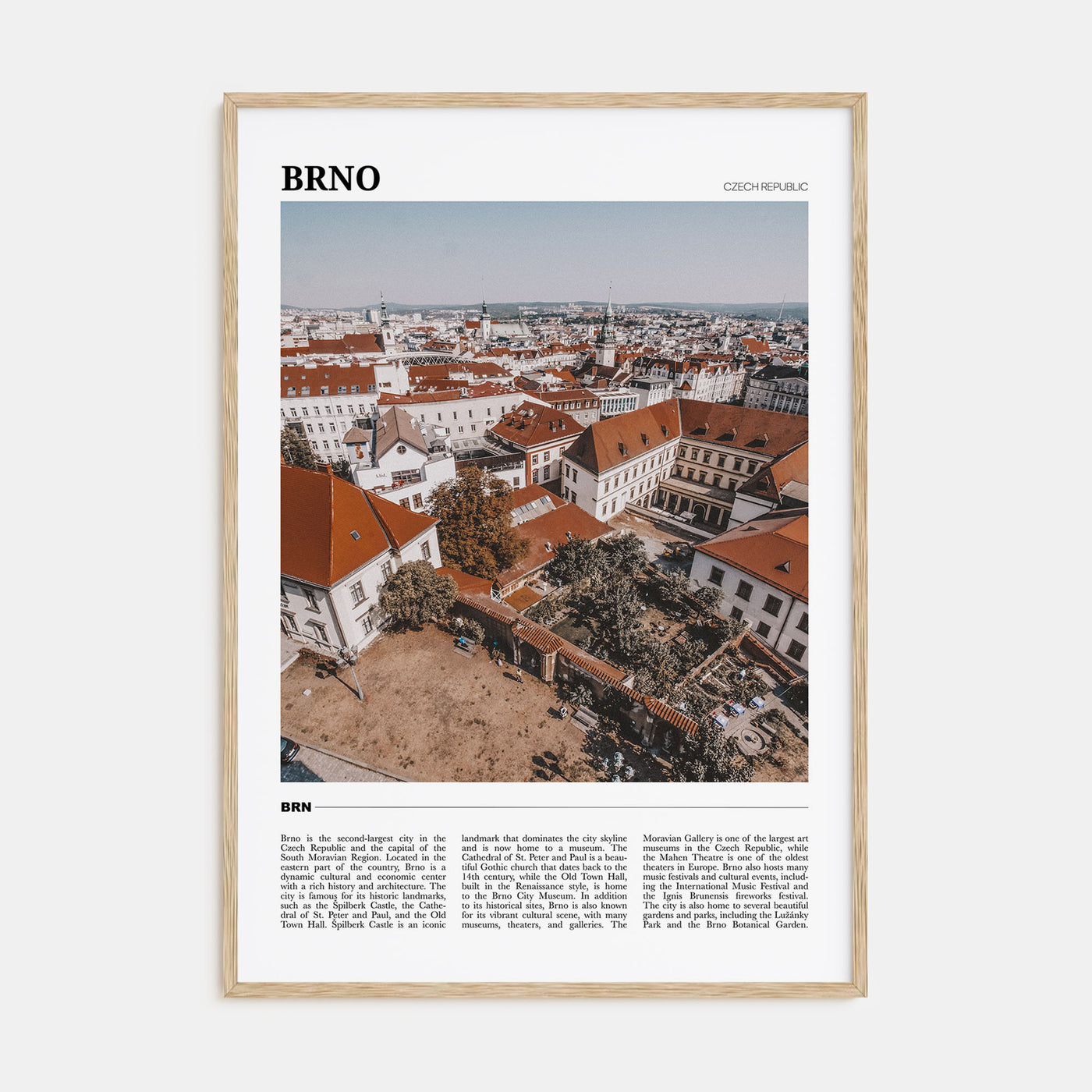 Brno Travel Color Poster
