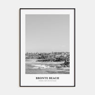 Bronte Beach Portrait B&W Poster