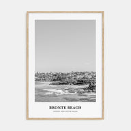 Bronte Beach Portrait B&W Poster