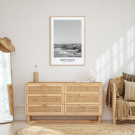 Bronte Beach Portrait B&W Poster