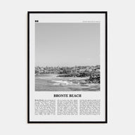 Bronte Beach Travel B&W Poster