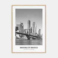 Brooklyn Bridge Portrait B&W Poster