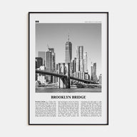 Brooklyn Bridge Travel B&W Poster