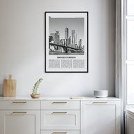 Brooklyn Bridge Travel B&W Poster