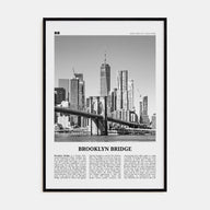 Brooklyn Bridge Travel B&W Poster