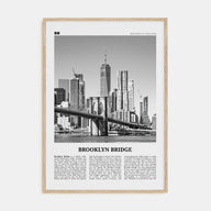 Brooklyn Bridge Travel B&W Poster