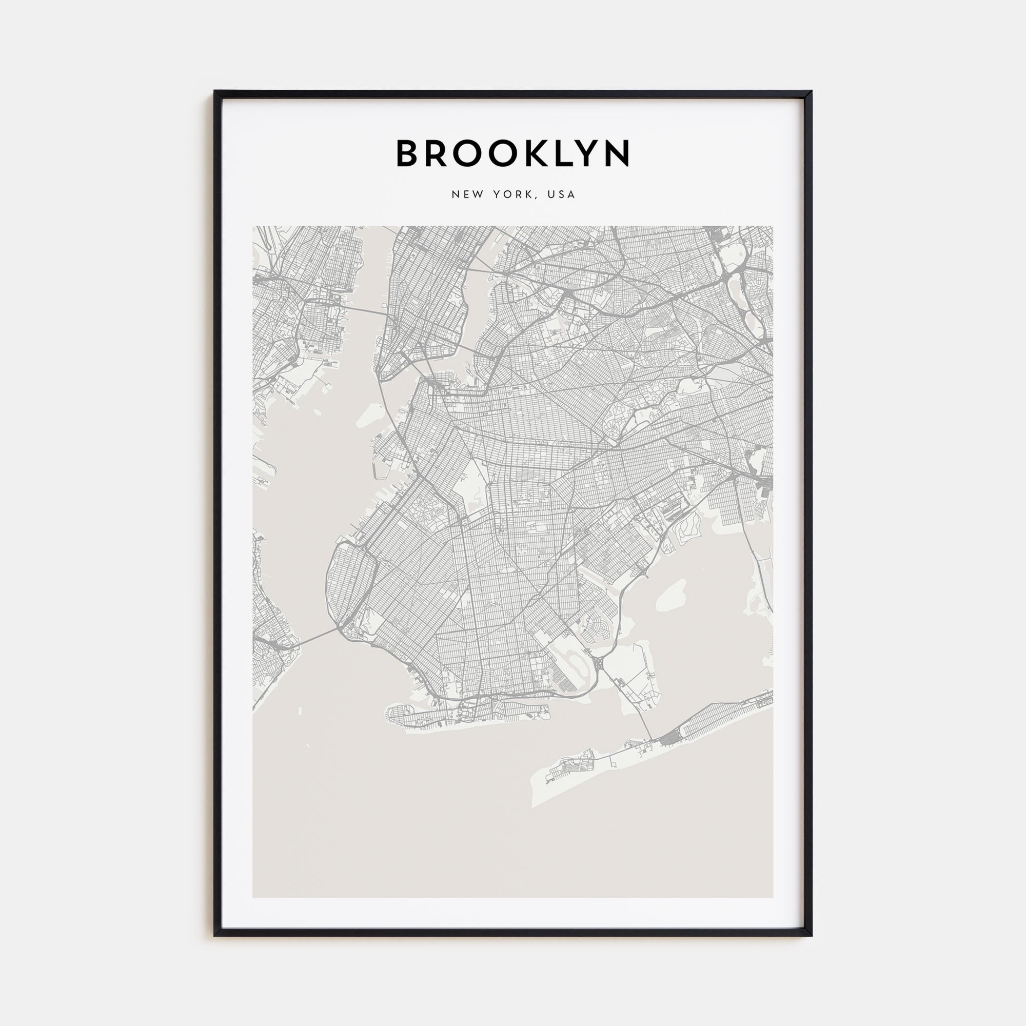 Brooklyn Map Portrait Poster