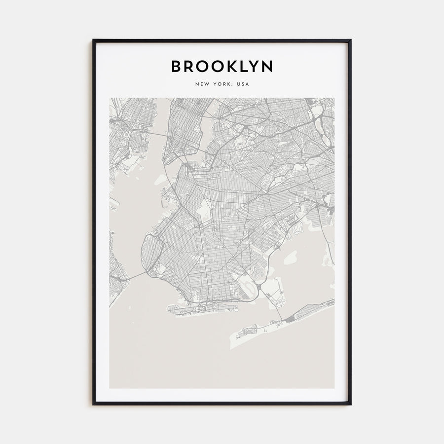 Brooklyn Map Portrait Poster